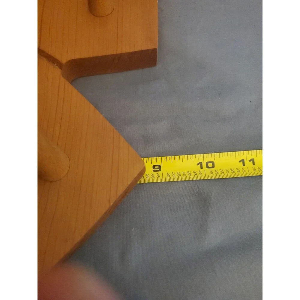 Vtg Hand Crafted Oak Wood Heart Shelf 3